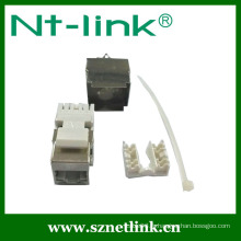 Jack isolé à double angle IDC Cat6 RJ45 à 180 degrés